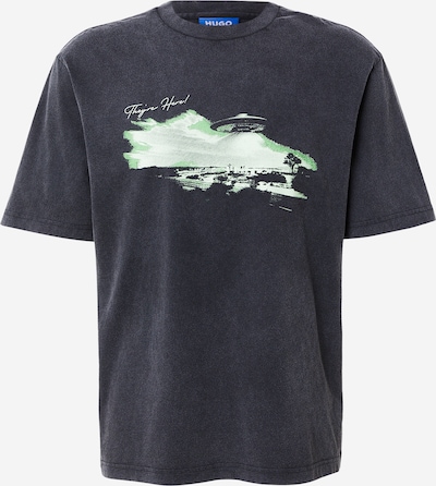 HUGO Paita 'Nextralio' värissä vihreä / pastellinvihreä / musta, Tuotenäkymä