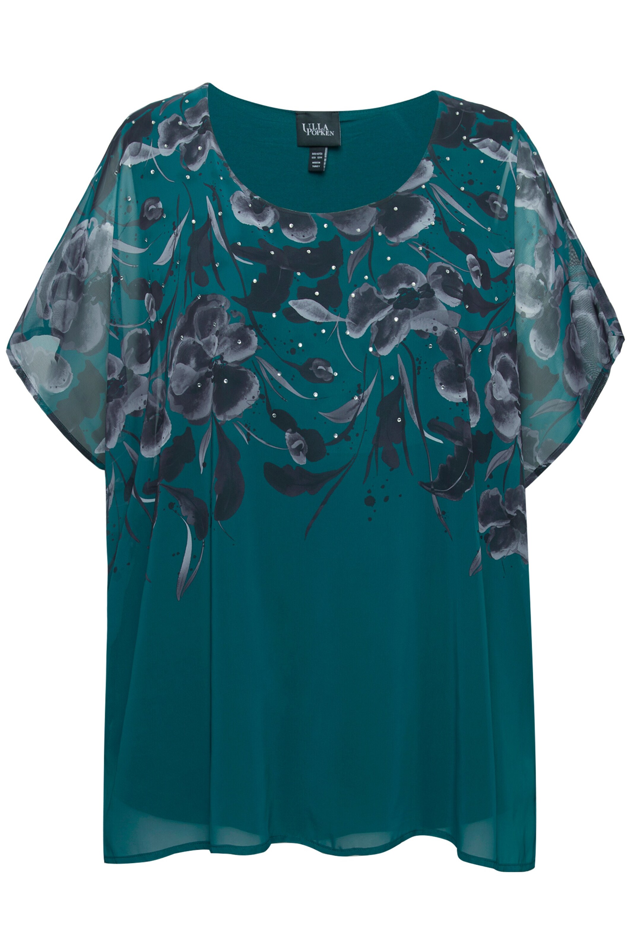 Ulla Popken Blouse in Blauw: voorkant