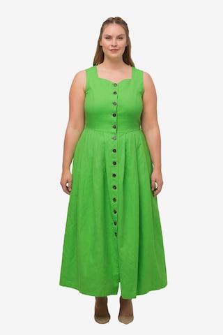 Ulla Popken Summer Dress in Green: front