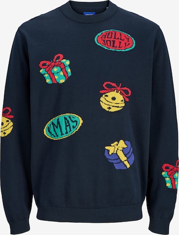 JACK & JONES Neulepaita 'JORHOLIDAY' värissä sininen: etupuoli