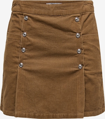 Jupe 'ONLNessa' ONLY en marron : devant