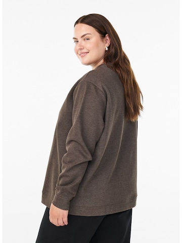 Sweat-shirt 'Vigga' Zizzi en marron
