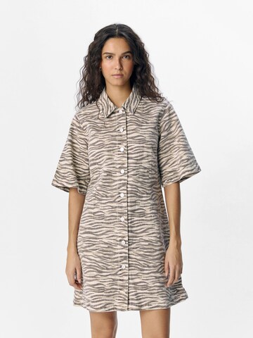 OBJECT Shirt dress in Grey: front