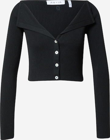 NU-IN Knit cardigan in Black: front
