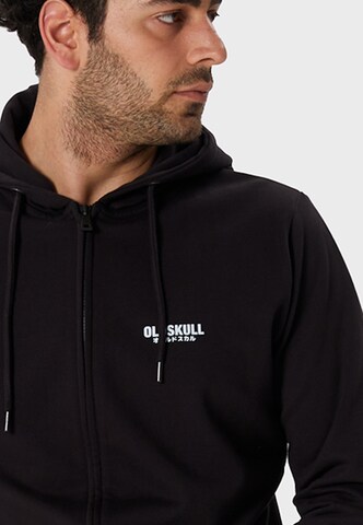 Oldskull Zip-Up Hoodie 'Xtreme Vivid Skull' in Black