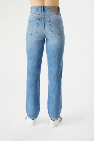 PIECES Wide Leg Jeans 'ELANI' in Blau
