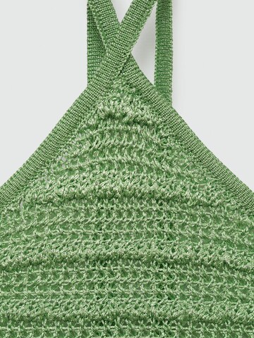 MANGO Top z dzianiny 'Milan' w kolorze zielony