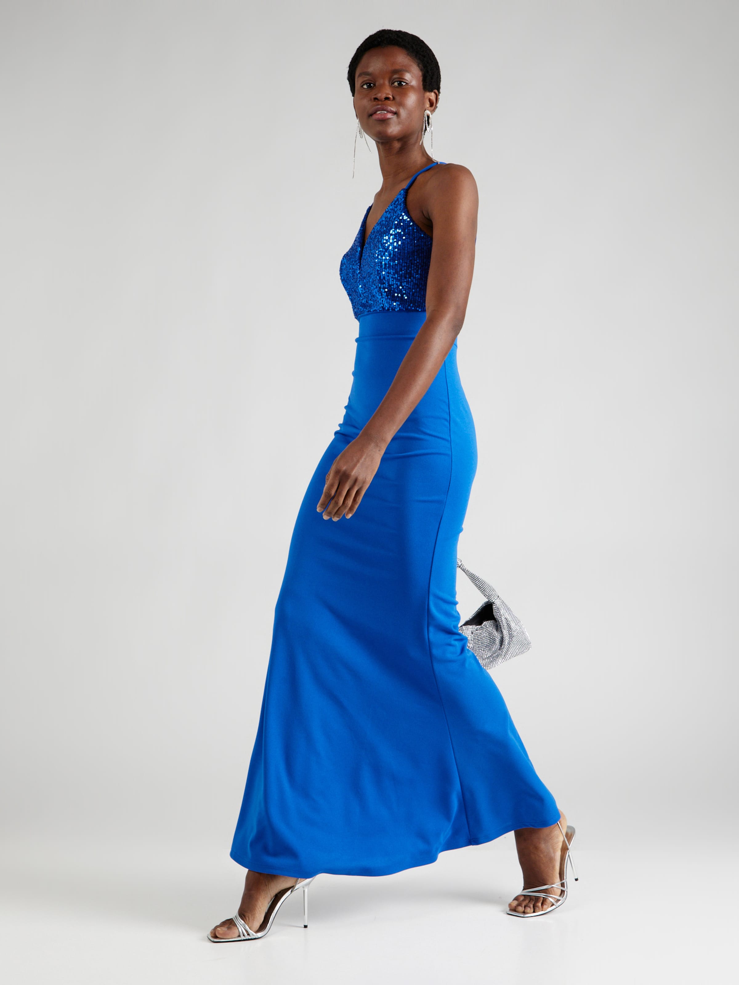Royal Blue Lace Sequin Mermaid Cobalt Blue Evening Dress With Deep V Neck  And Sweep Train For Plus Size Black Girls From Dressvip, $164.03 |  DHgate.Com