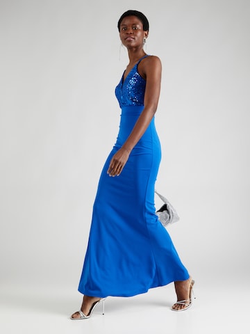 WAL G. - Vestido de noche 'TAZMIN' en azul: frente