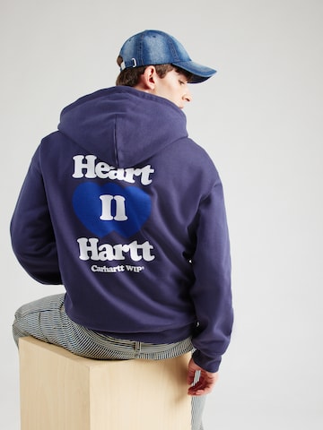 Carhartt WIP Sweatvest 'Heart II Hartt' in Blauw: voorkant