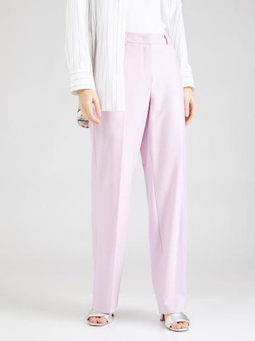 Riani Wide leg Trousers with creases in Purple: front