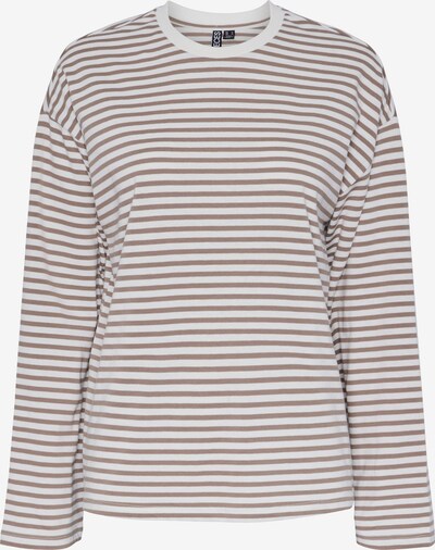 PIECES Shirt 'SADIE' in de kleur Beige / Wit, Productweergave