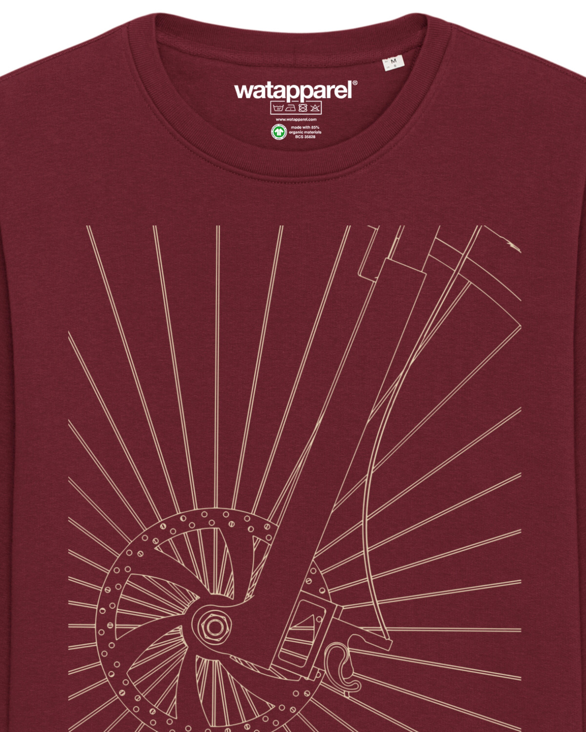 Felpa ' Fahrradspeichen ' di Watapparel in rosso