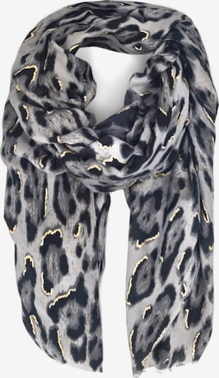 styleBREAKER Schal 'Schal Leoparden Muster Gold Metallic' in One Size in grau, Produktansicht