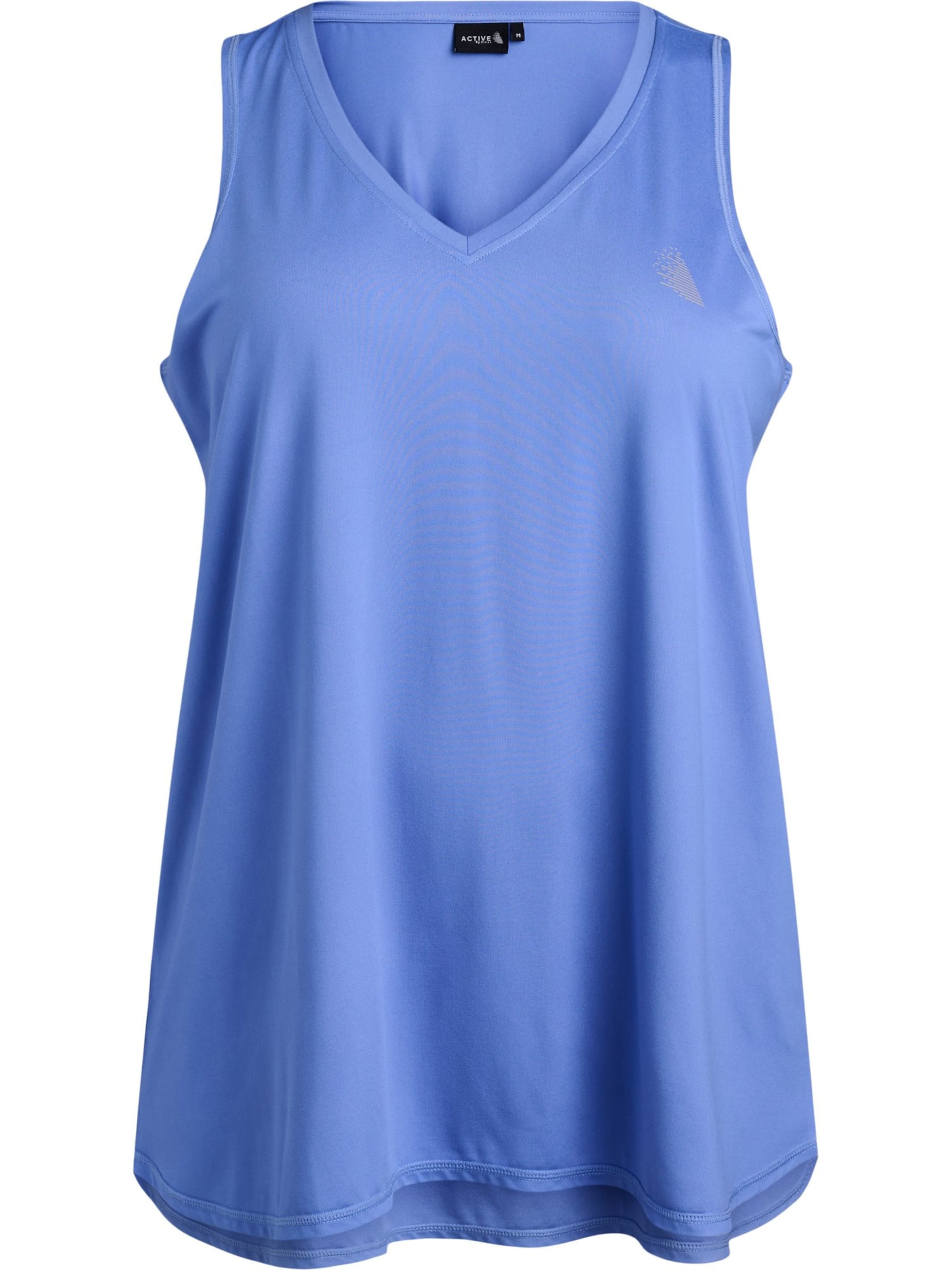 Active by Zizzi Sporttop &#x27;Abasic&#x27; in Blauw: voorkant