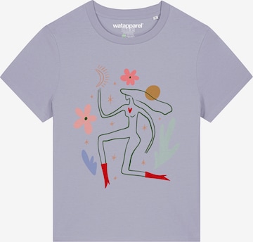 T-shirt 'Love And Flex' Watapparel en violet : devant