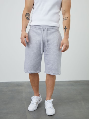 DAN FOX APPAREL Regular Панталон 'Tino' в сиво: отпред