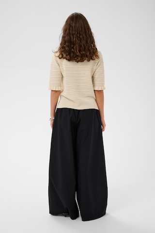 CULTURE Wide Leg Hose 'Jila Olena' in Schwarz