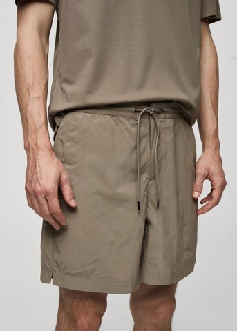 MANGO MAN Regular Pants 'Moon' in Green