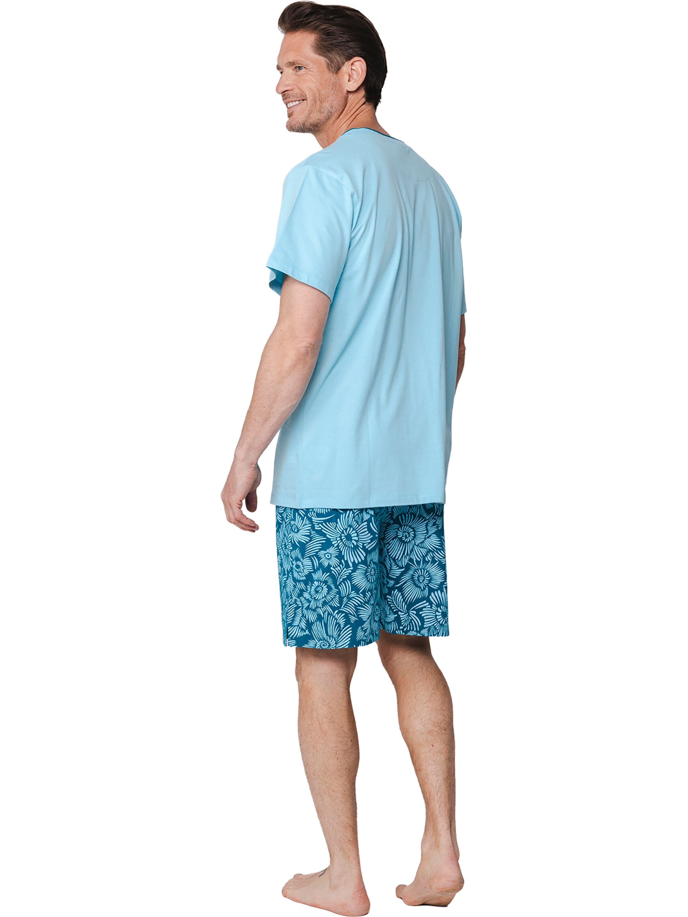 Pyjama court 'Shortama' Pastunette en bleu