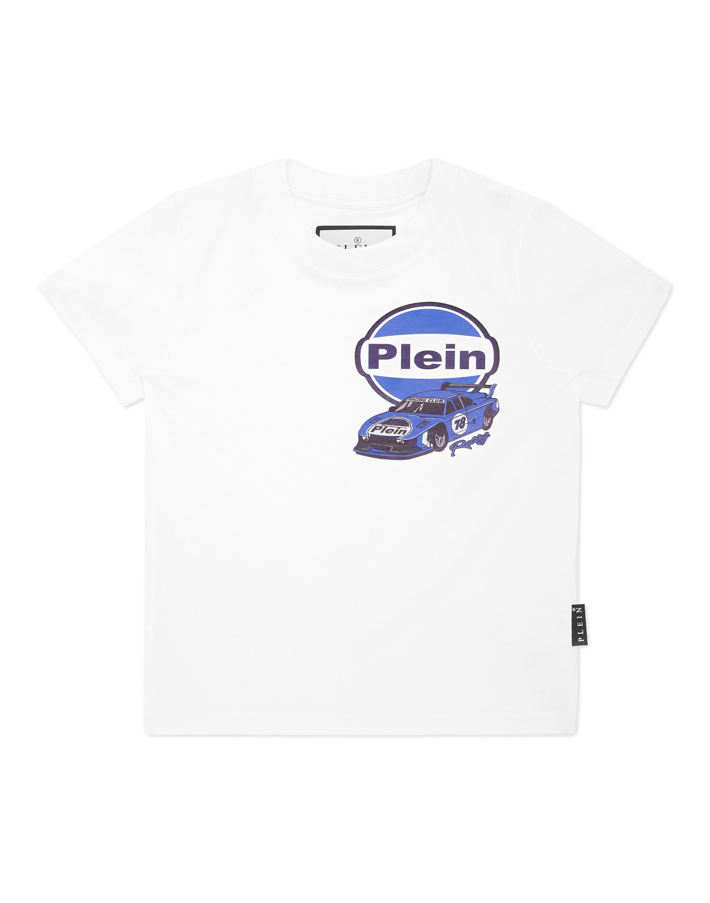 T-Shirt 'Racing' Philipp Plein en blanc : devant
