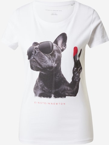 EINSTEIN & NEWTON قميص 'Peace Dog' بلون أبيض: الأمام