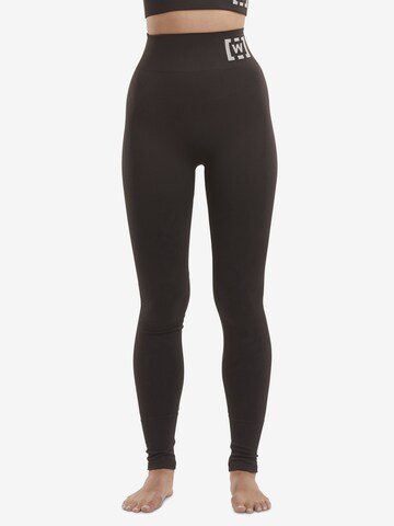 Wolford Regular Leggings ' Shaping Athleisure ' in Zwart: voorkant