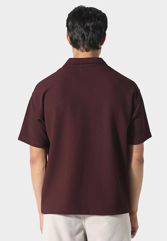 Pas De Monaco Poloshirt 'WAFFLE' in Rot