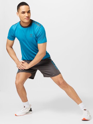 Hummel Regular Workout Pants 'Staltic Poly' in Grey