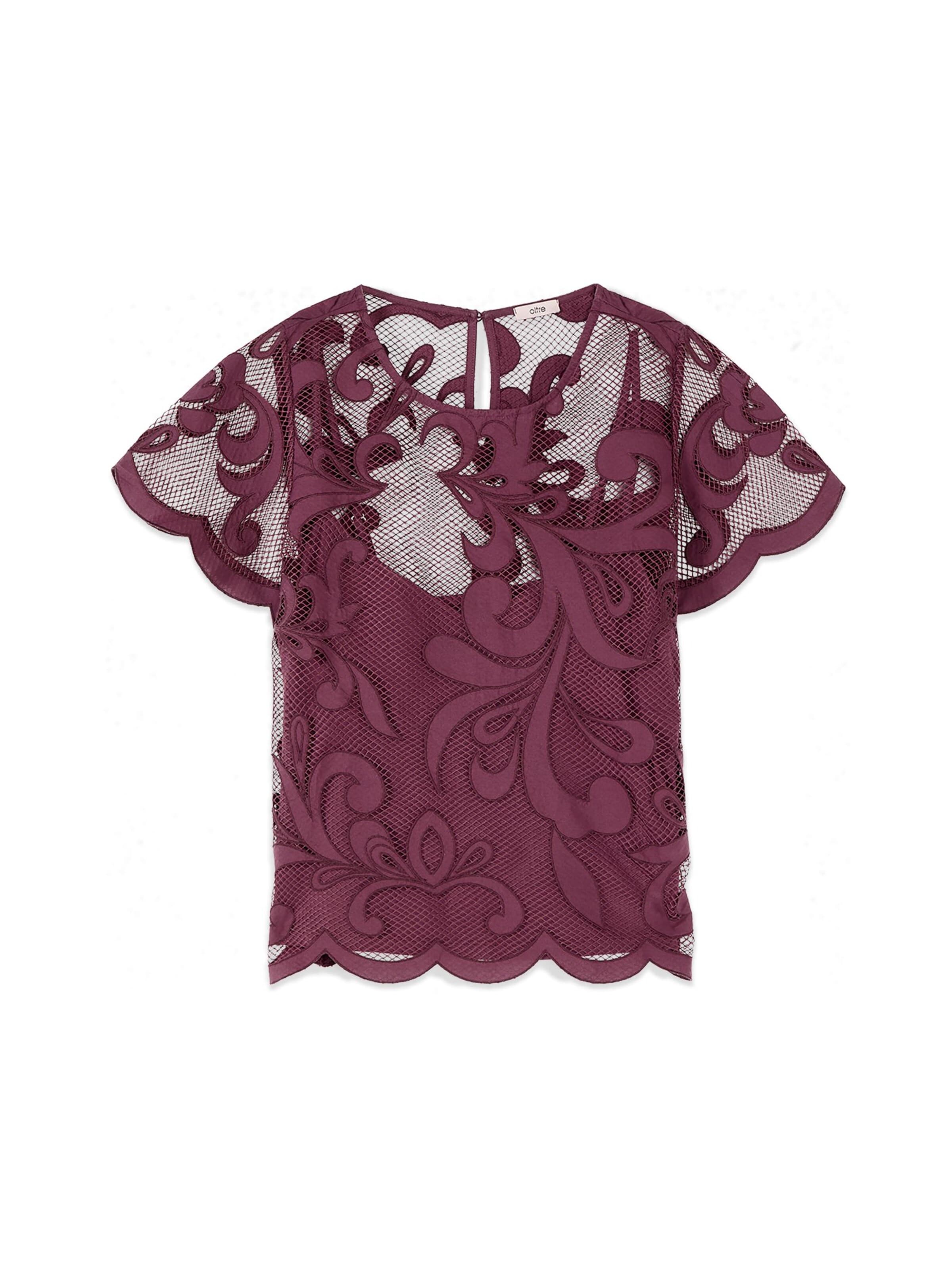 Camicia da donna di oltre in lilla: frontale