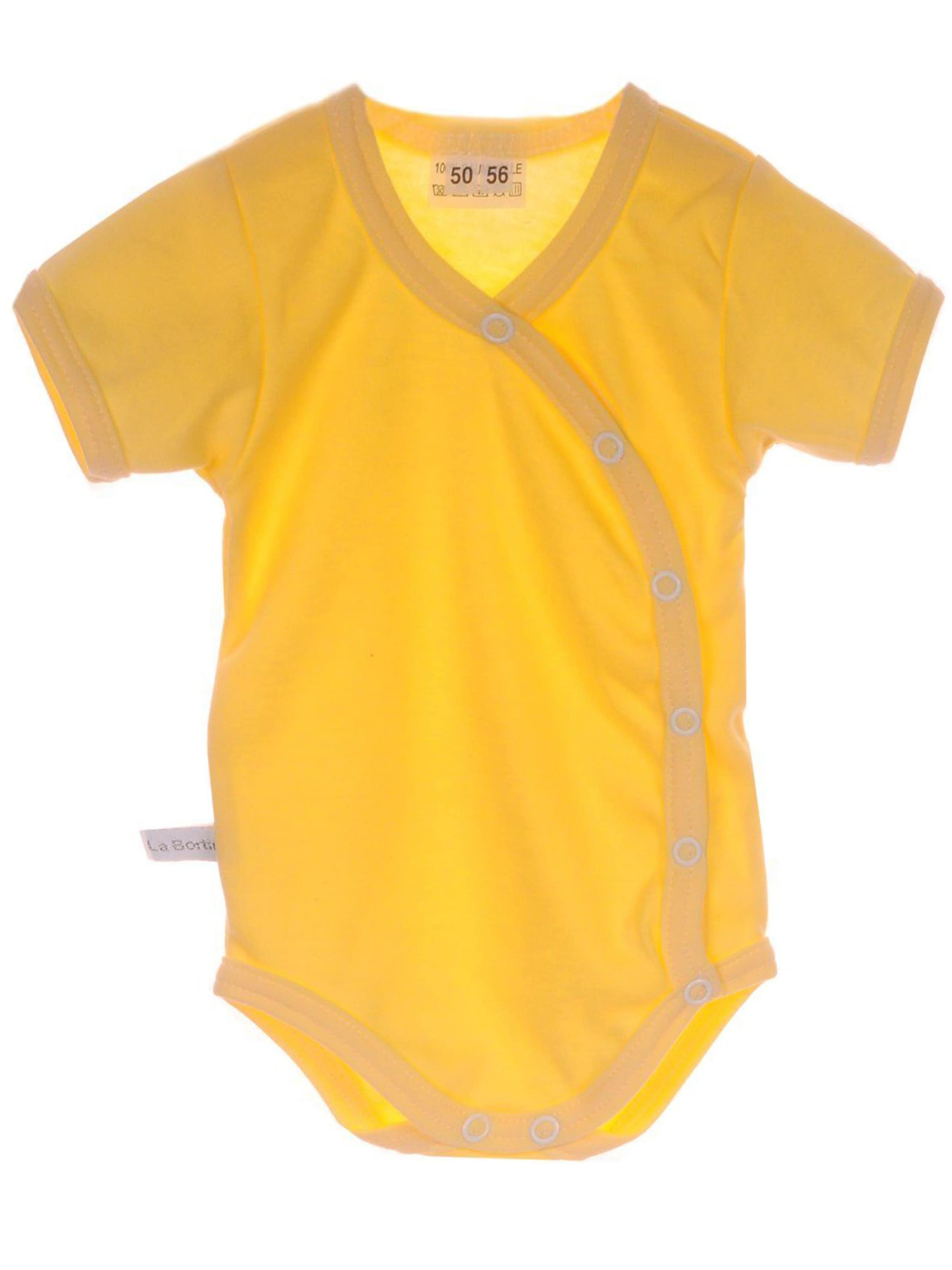 La Bortini Strampler/Body in Gelb: Vorderseite