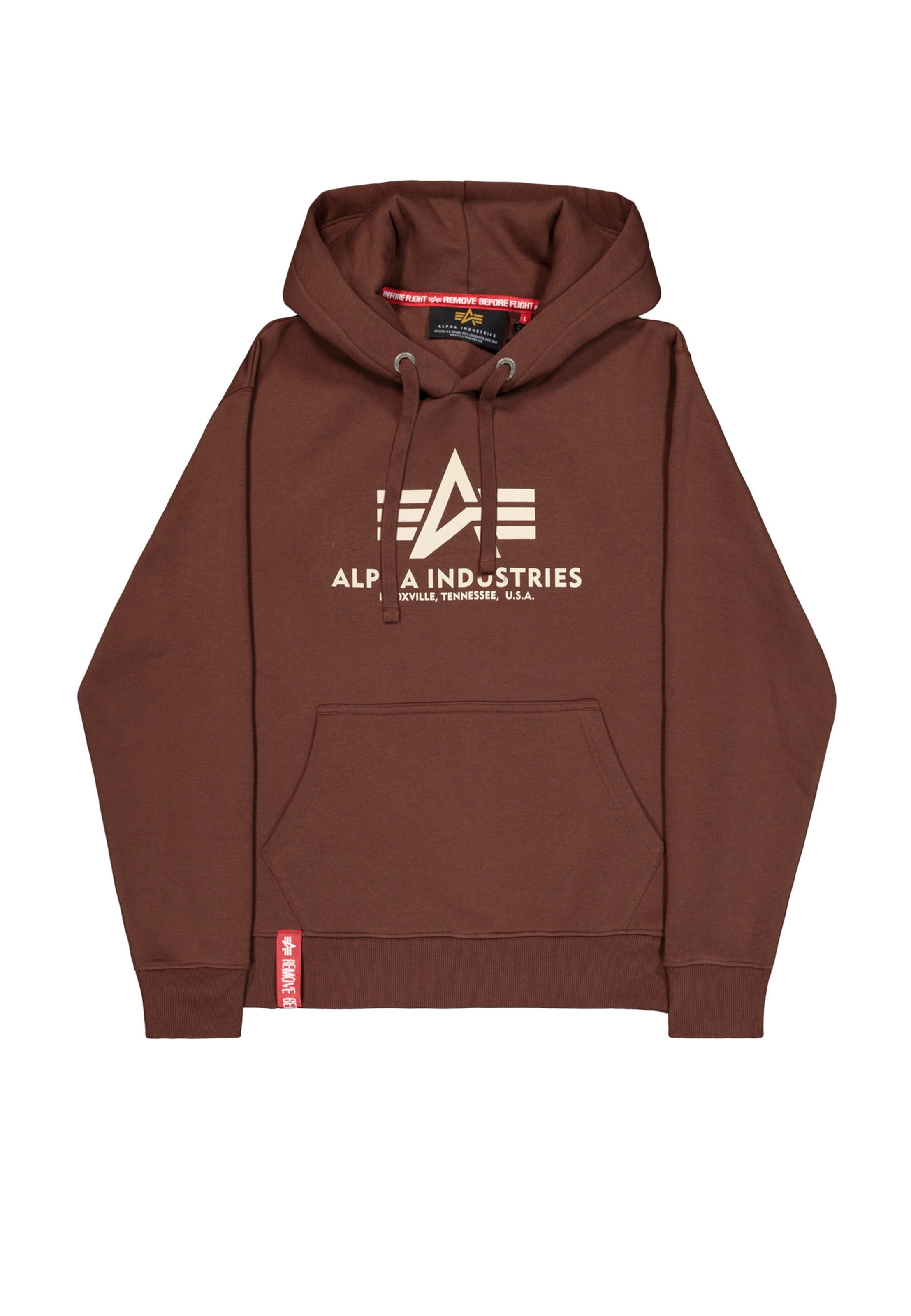 ALPHA INDUSTRIES Sweatshirt in Braun: Vorderseite
