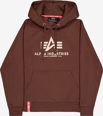 brūns ALPHA INDUSTRIES Sportisks džemperis: no priekšpuses