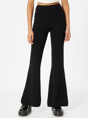 WEEKDAY Flared Pants in Black: front
