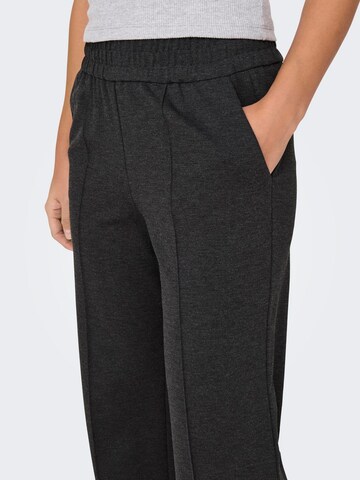 ONLY Wide leg Pants 'POPTRASH' in Grey