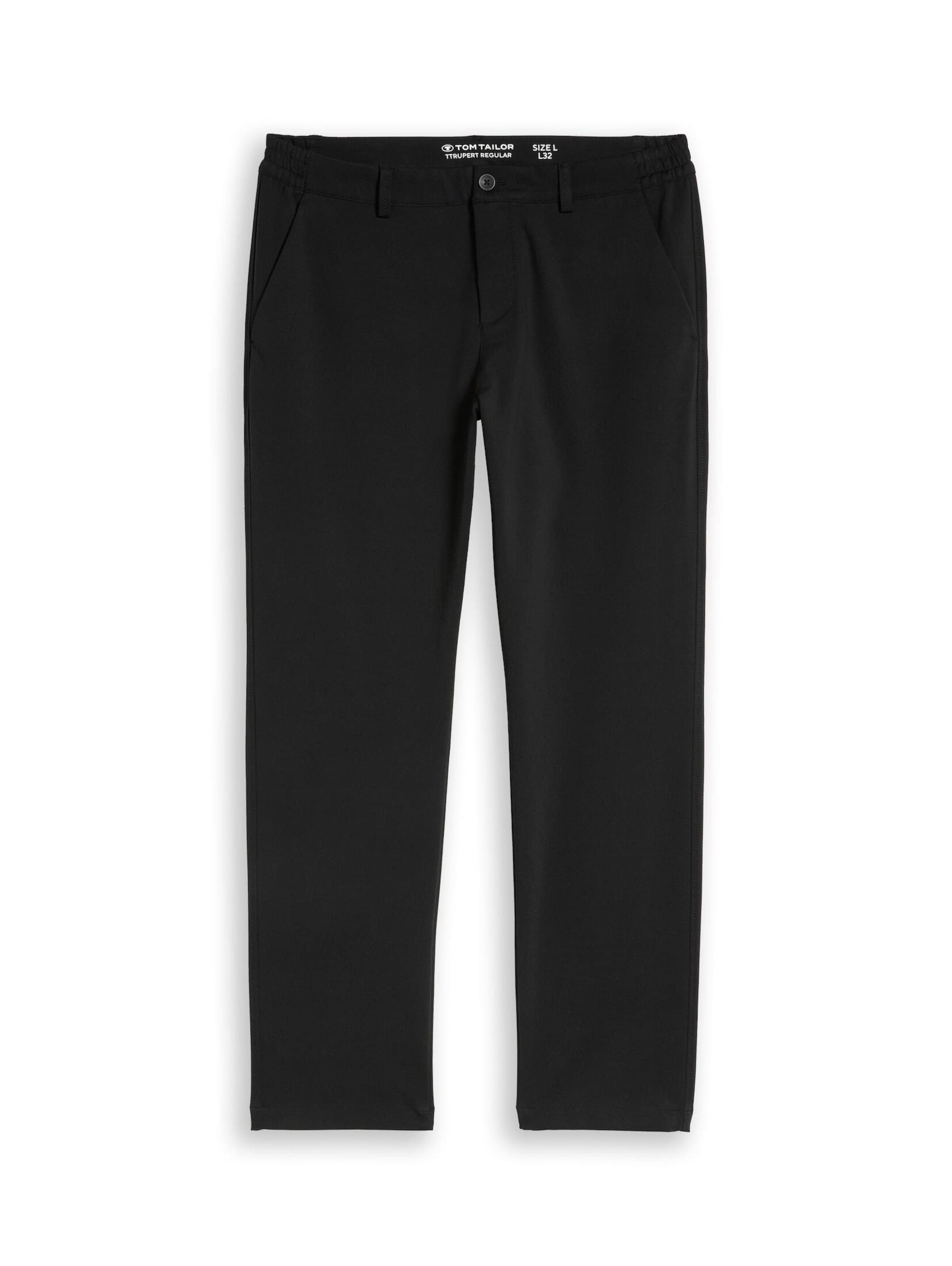 TOM TAILOR Chino trousers 'Rupert' in Black: front