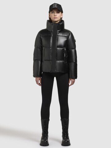 khujo Winterjas 'Rinja Shiny' in Zwart