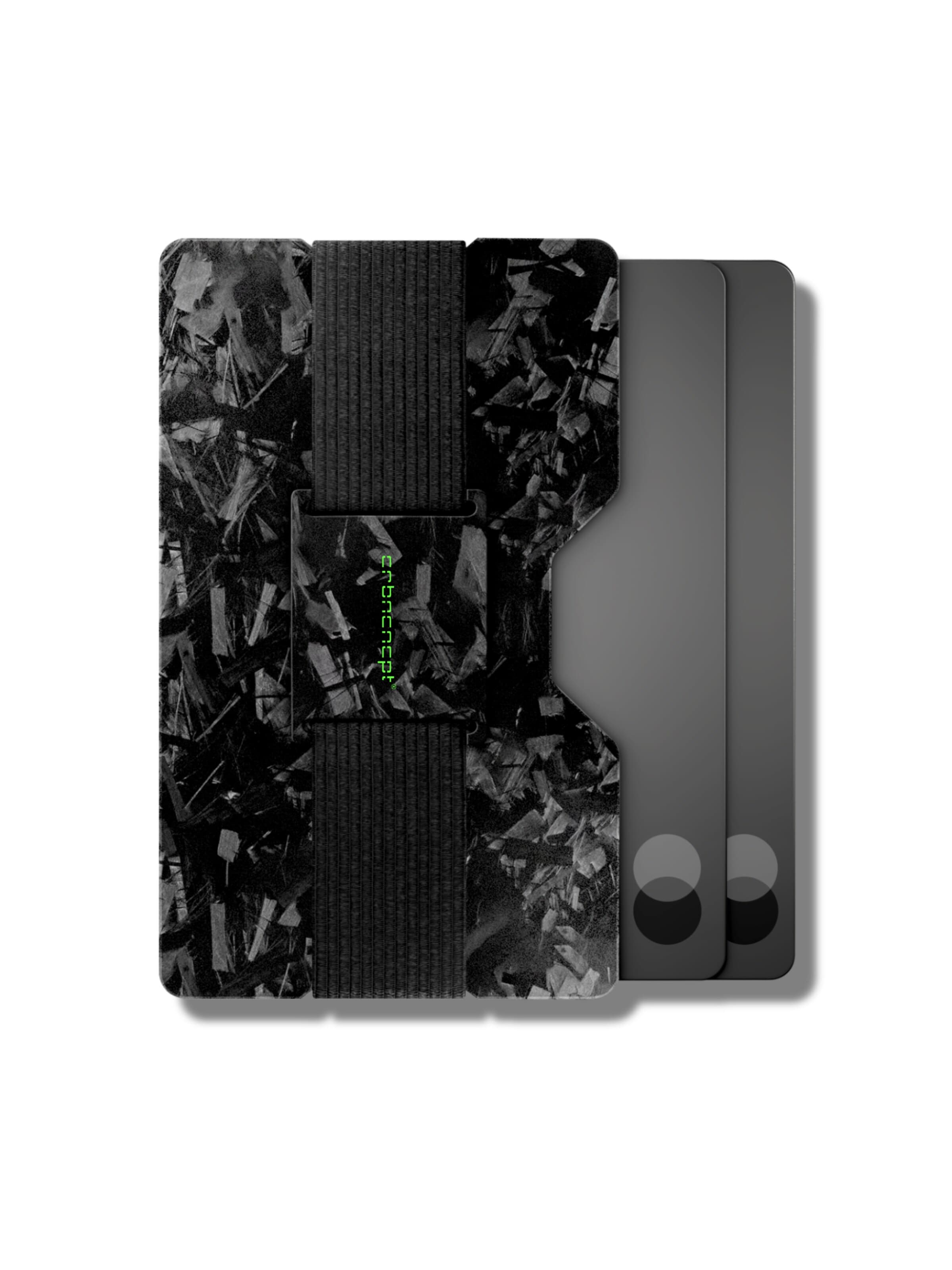 CRBNCNCPT Wallet in Black: front