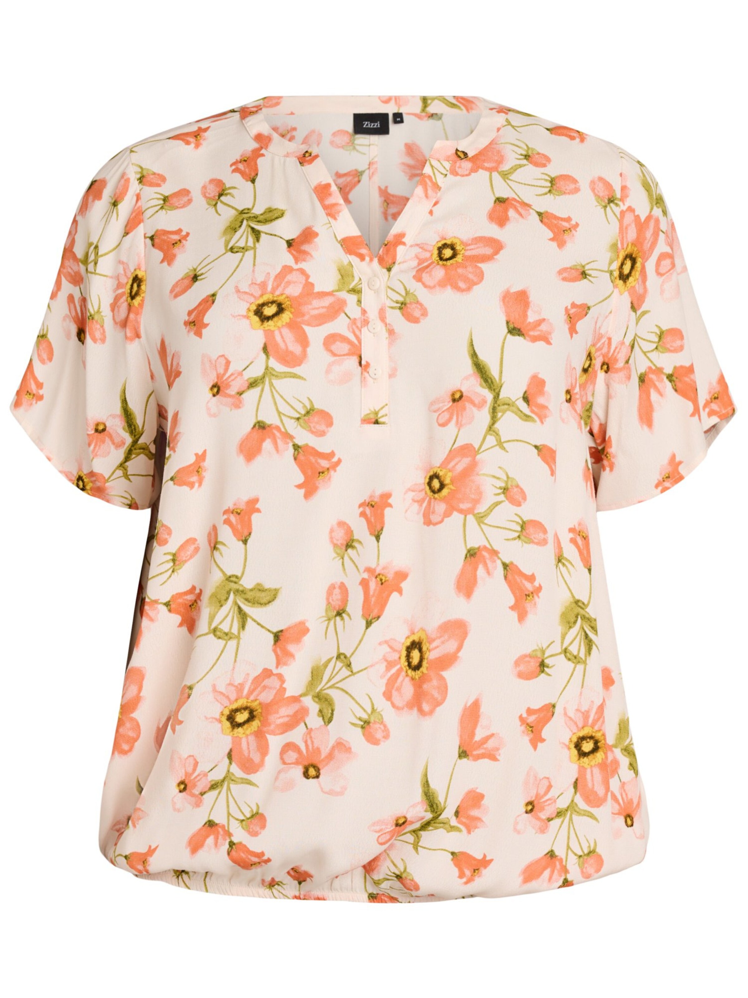 Camicia da donna 'VBella' di Zizzi in beige: frontale