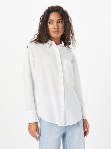 Camicia da donna di Abercrombie & Fitch in bianco: frontale