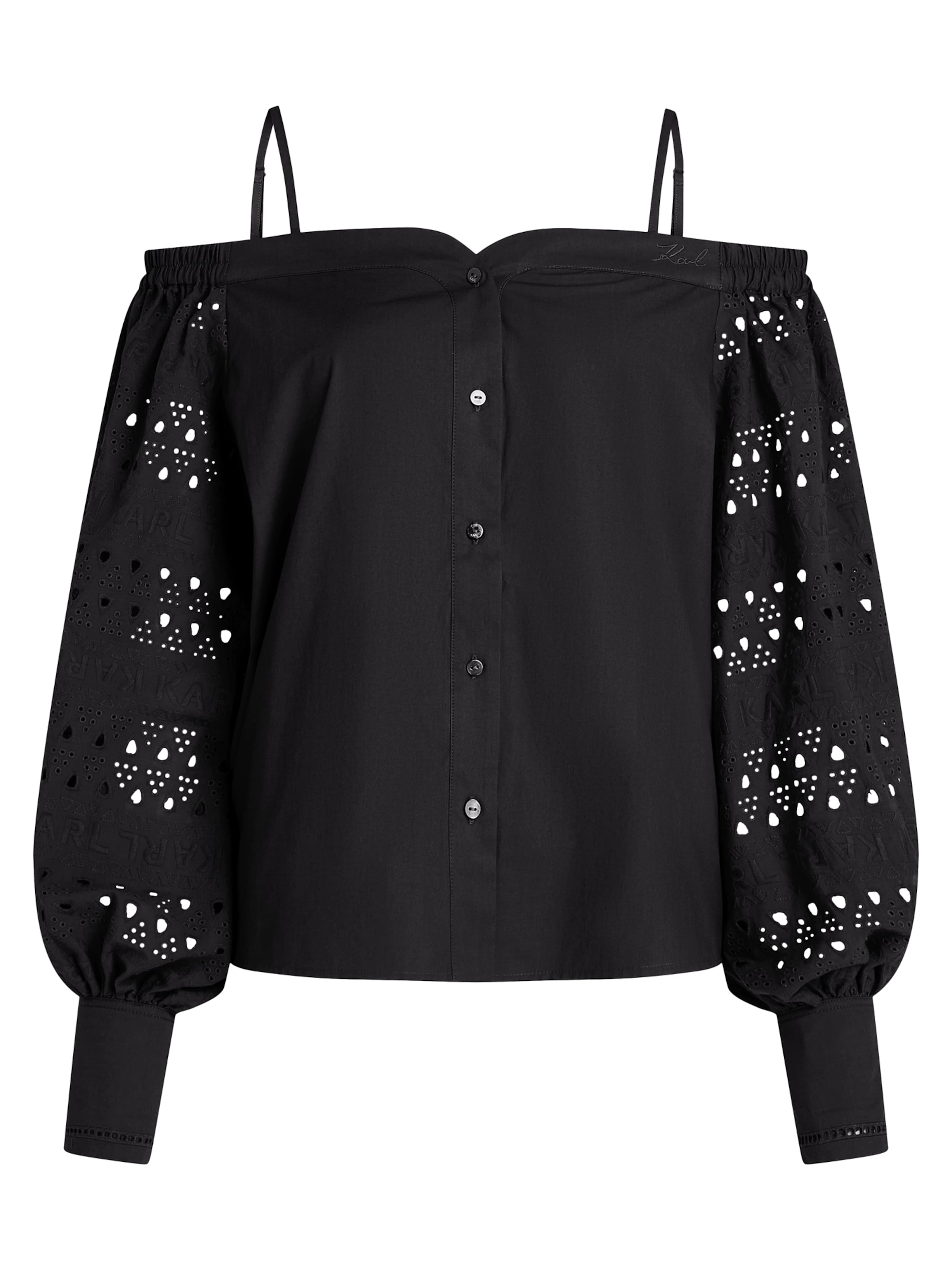 Karl Lagerfeld Bluse i sort: forside