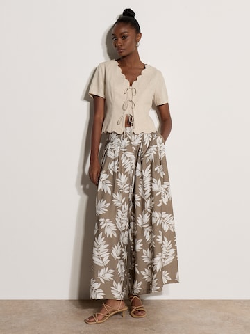 Apricot Wide leg Broek ' ' in Beige: voorkant