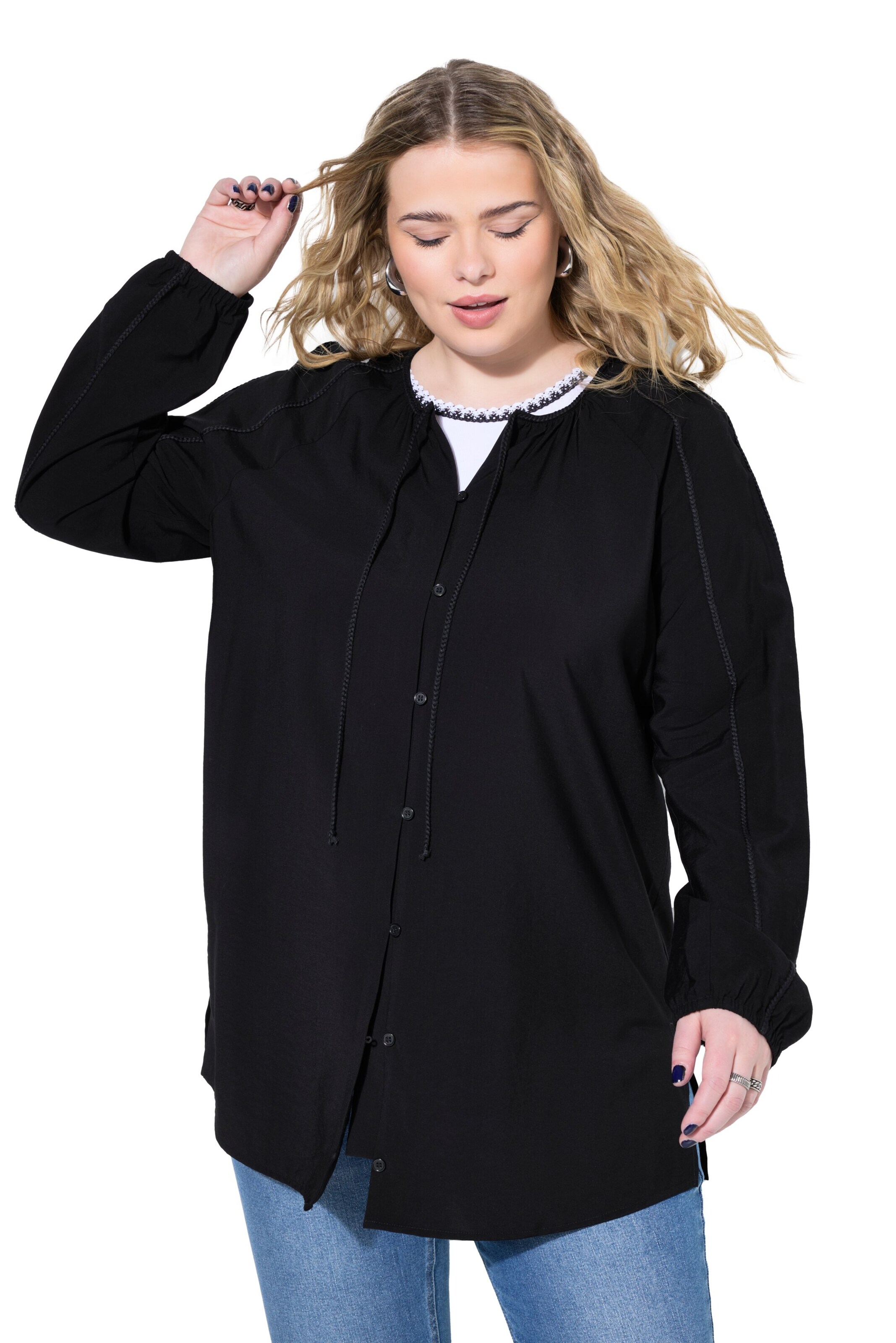 Studio Untold Bluse in Schwarz: Vorderseite