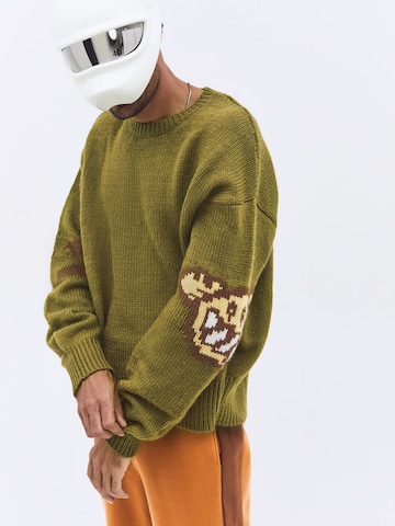 Smiles Sweater 'Yassin' in Green: front