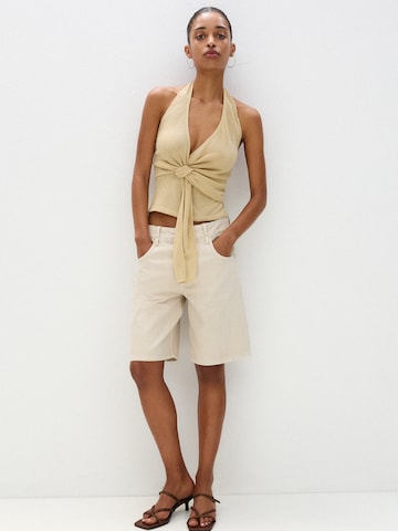 Pull&Bear Gebreide top in Beige