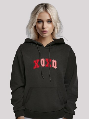 Sweat-shirt 'Xoxo Valentinstag' F4NT4STIC en noir : devant