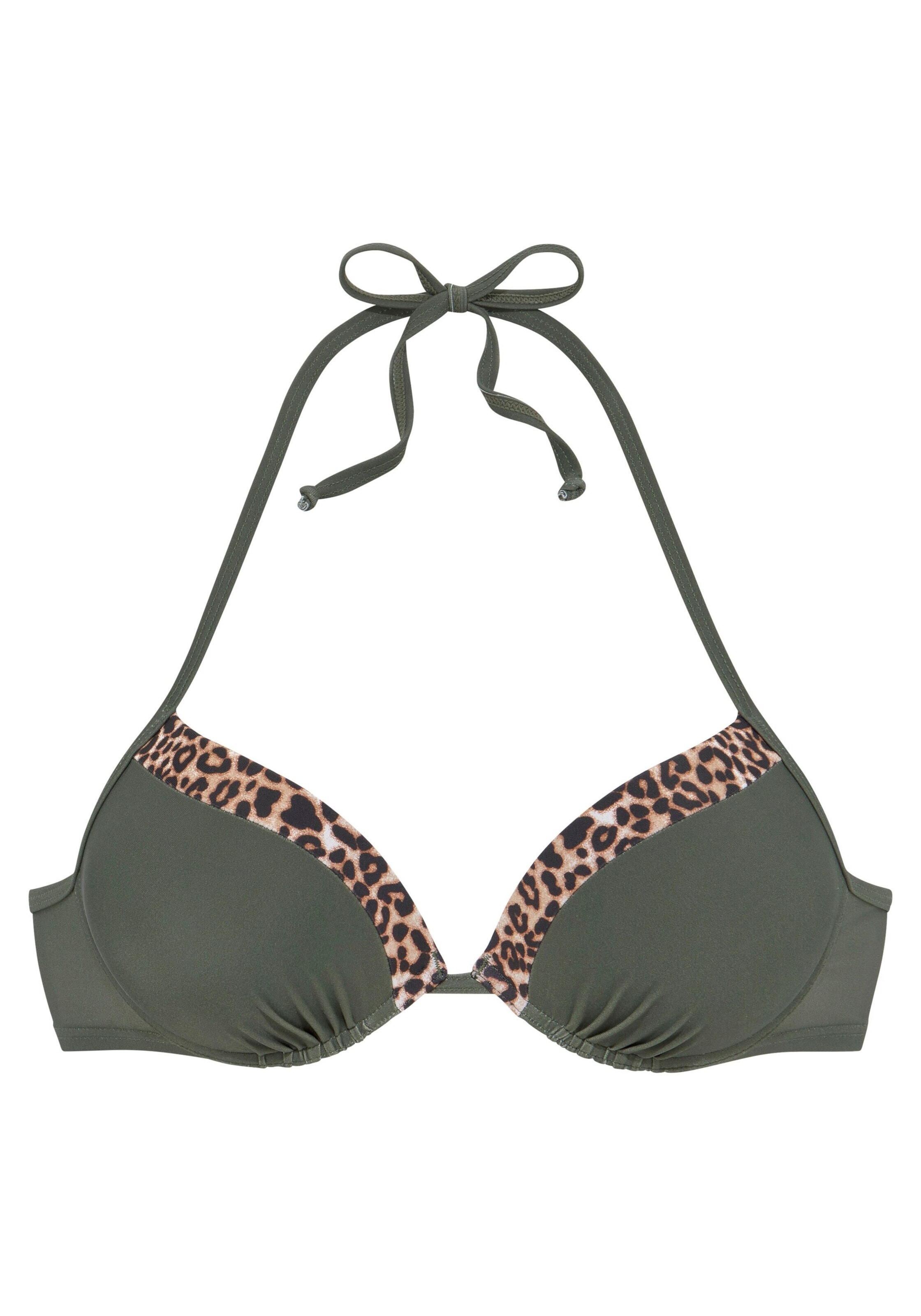 LASCANA - Push-up Top de bikini en verde: frente