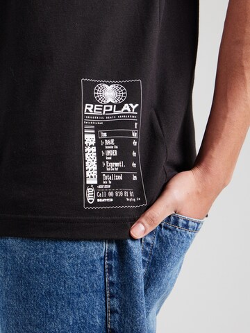 Maglietta di REPLAY in nero