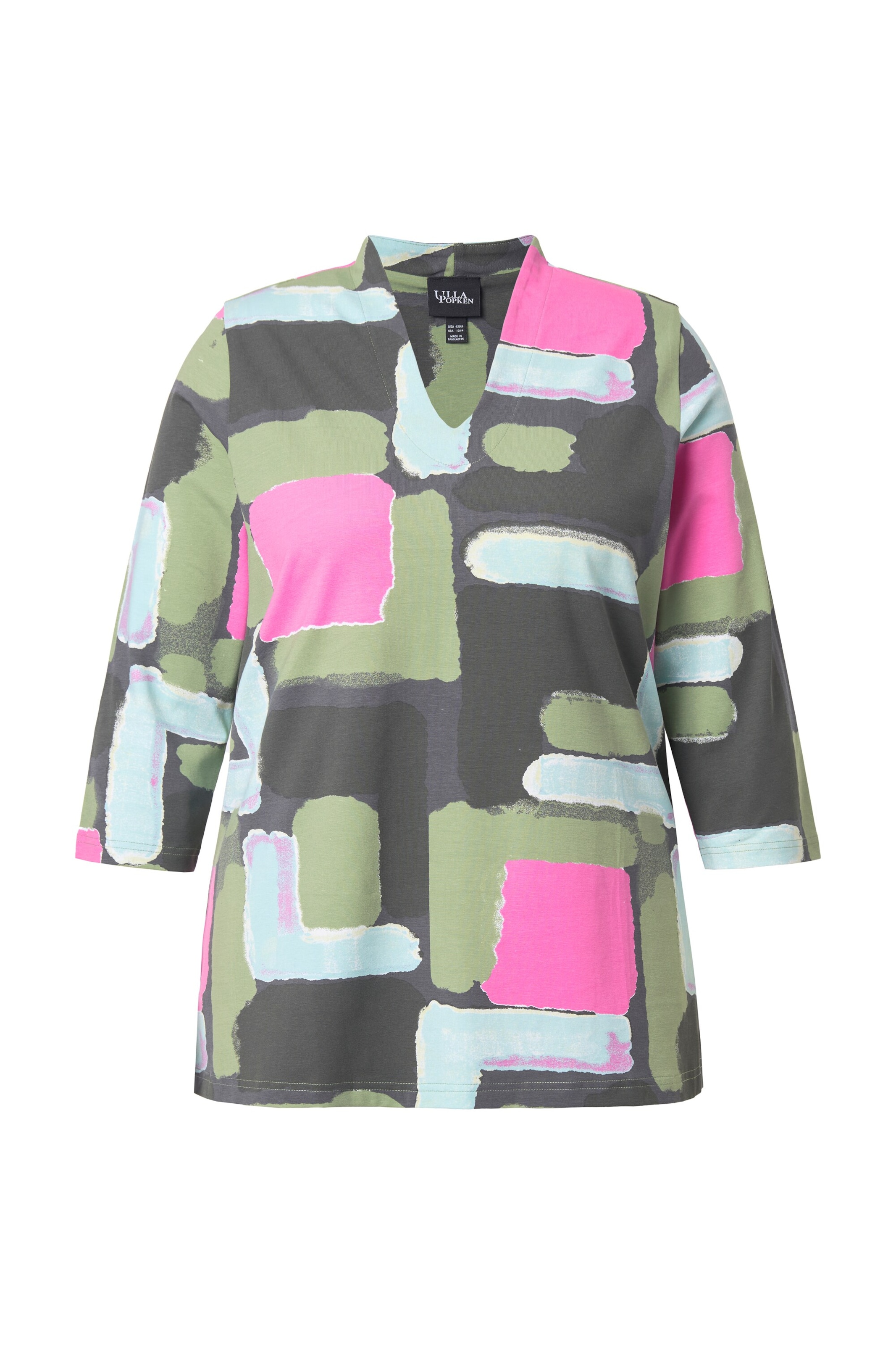 Ulla Popken Shirt in Groen: voorkant