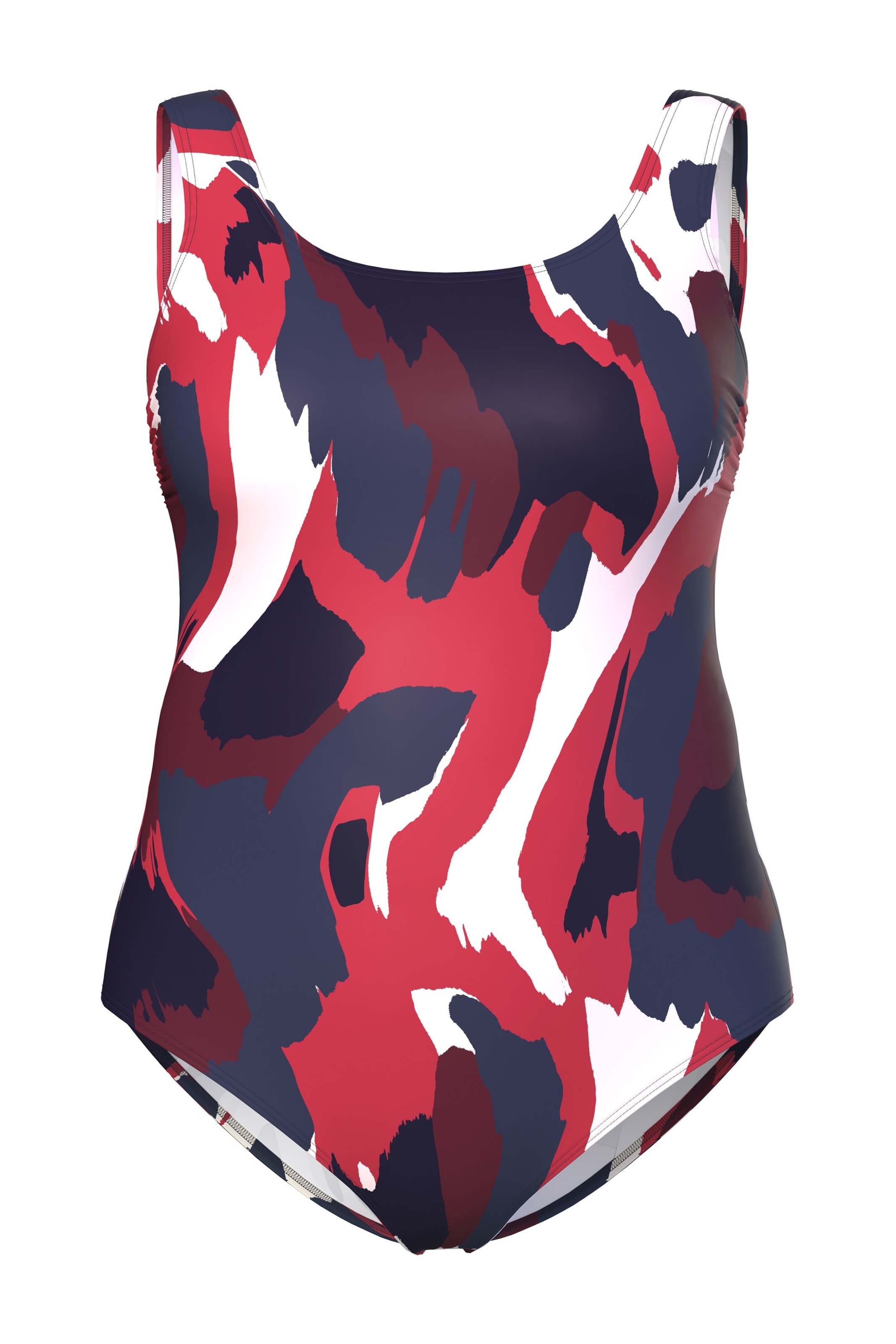 Ulla Popken Bustier Badeanzug in Blau: Vorderseite